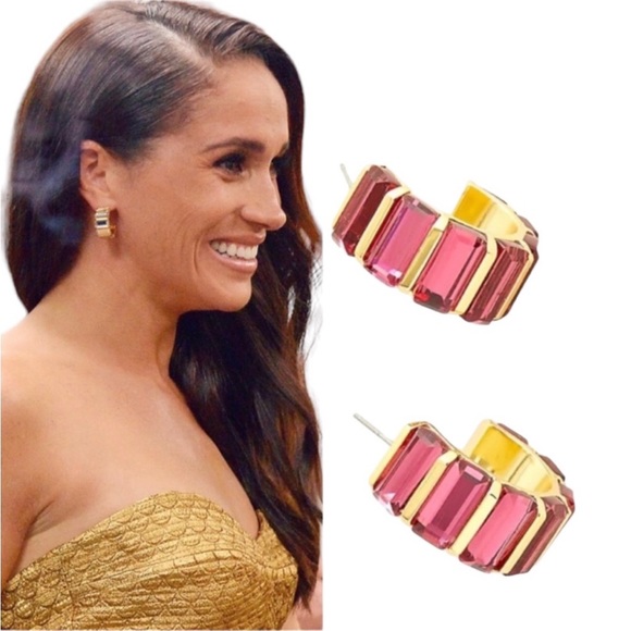 J. Crew Trapezoid Stone Hoop earrings - Picture 4 of 8